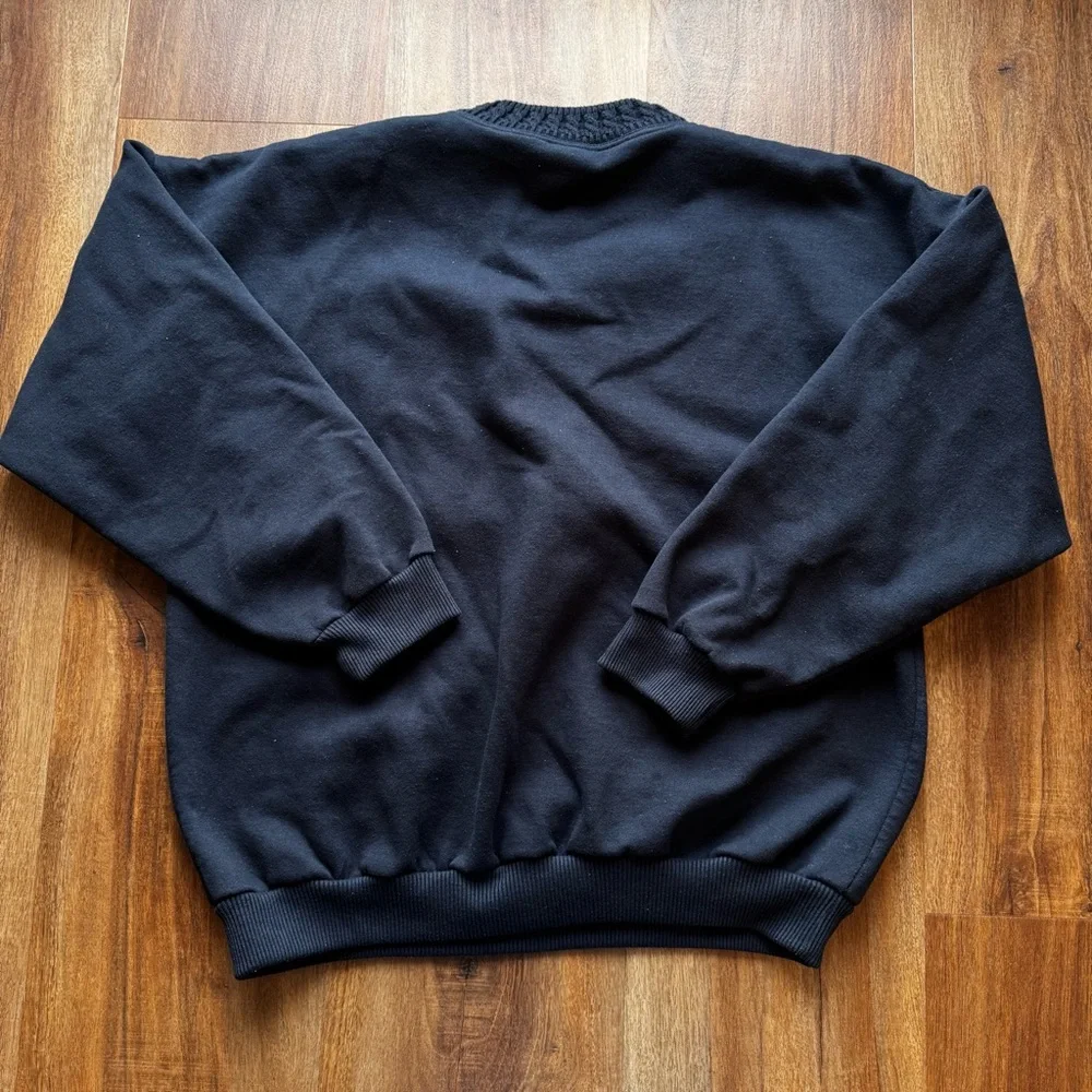 Vintage Australia Navy Knitted Boxy Pullover Sweater Graphic Print Y2K Casual - Picture 3 of 5